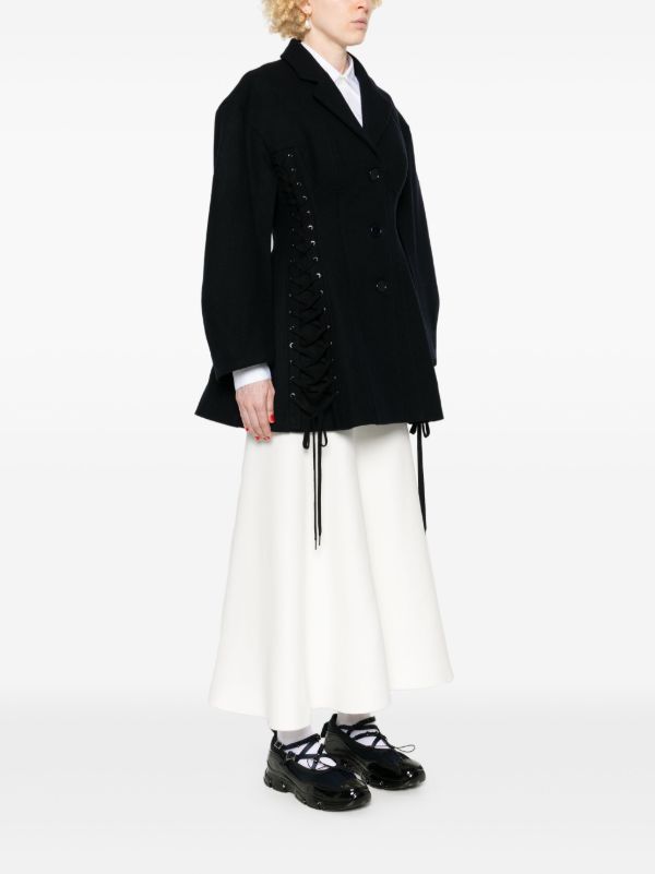 Browns Simone Rocha Blue Lace-Up Corset Blazer | Browns Blazers