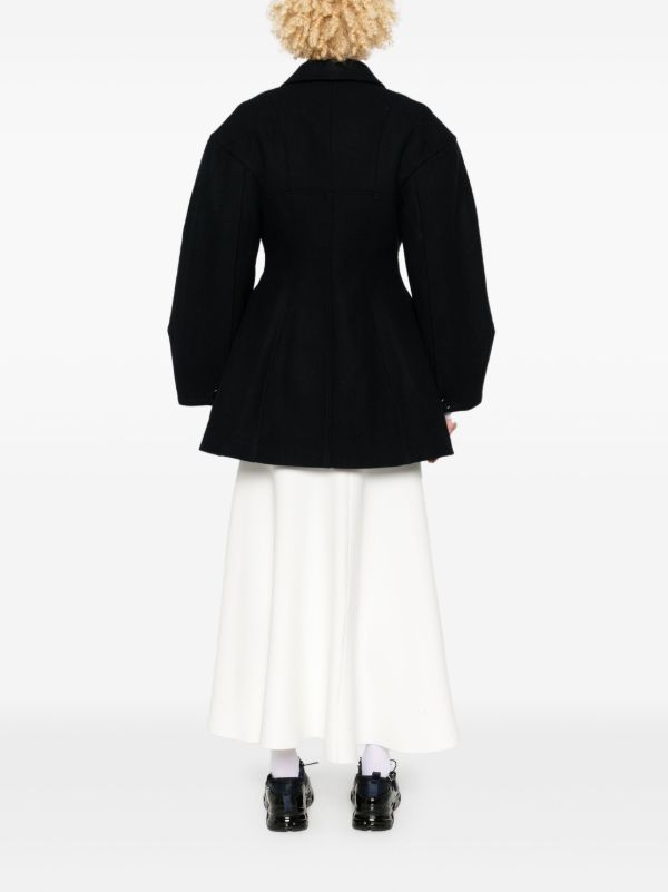 Browns Simone Rocha Blue Lace-Up Corset Blazer | Browns Blazers