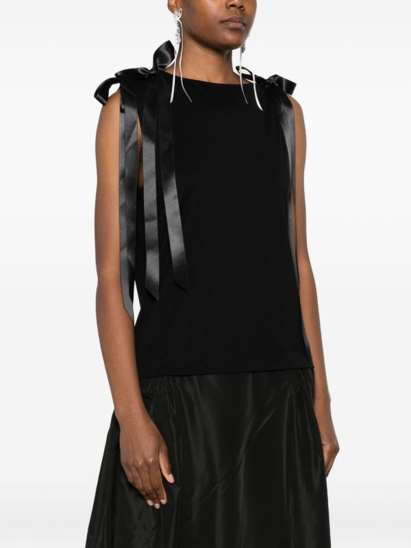 Browns Simone Rocha Bow Ribbon Tank Top | Browns Vests & Tank Tops