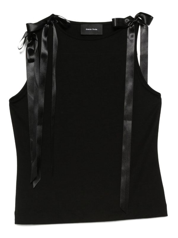 browns Simone Rocha bow ribbon tank top | Browns Vests & Tank Tops