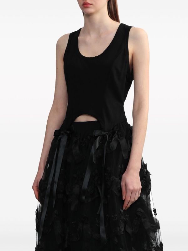Browns Simone Rocha Bow Tail Easy Tank Top | Browns Vests & Tank Tops