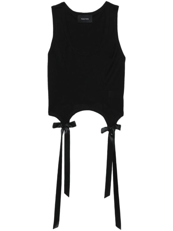 browns Simone Rocha Bow Tail Easy Tank Top | Browns Vests & Tank Tops