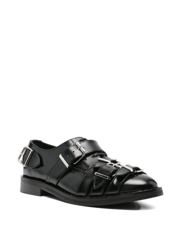 Browns Simone Rocha Buckle-strap Leather Brogues | Browns Brogues