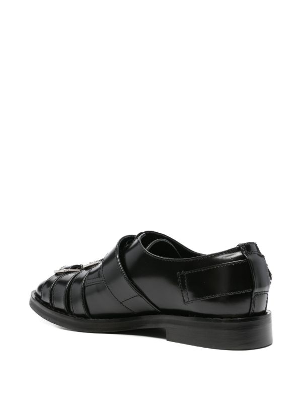 Browns Simone Rocha Buckle-strap Leather Brogues | Browns Brogues