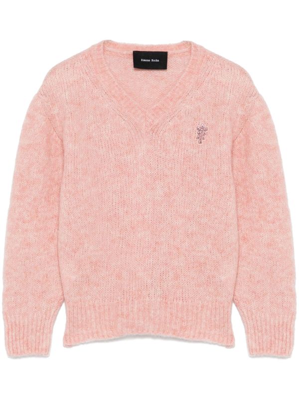 browns Simone Rocha crystal-embellished sweater | Browns Knitted Sweaters