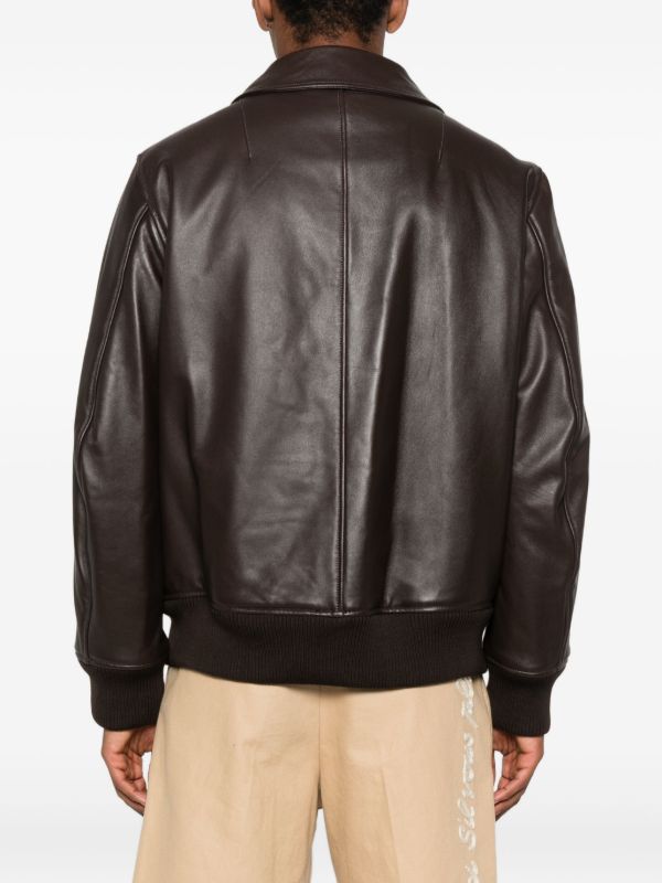 Browns Simone Rocha Multiple-pocket Lambskin Leather Jacket | Browns Leather Jackets