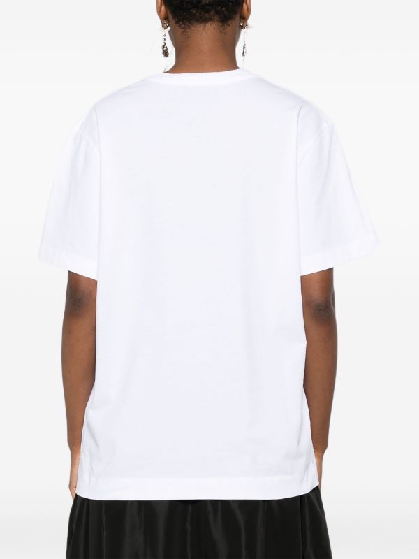 Browns Simone Rocha Ribbon Bow-print T-shirt | Browns T-Shirts & Jersey Shirts