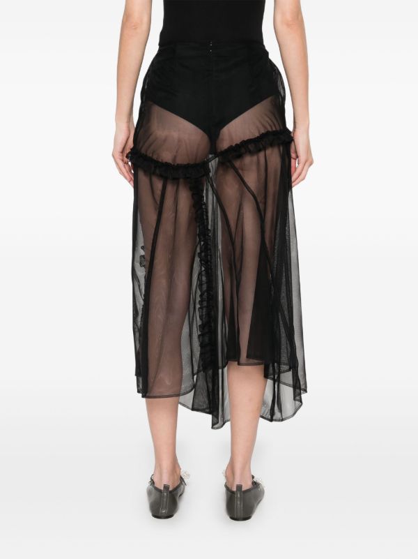 Browns Simone Rocha Tulle Midi Skirt | Browns Asymmetric & Draped Skirts