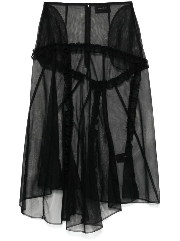 browns Simone Rocha Tulle Midi Skirt | Browns Asymmetric & Draped Skirts