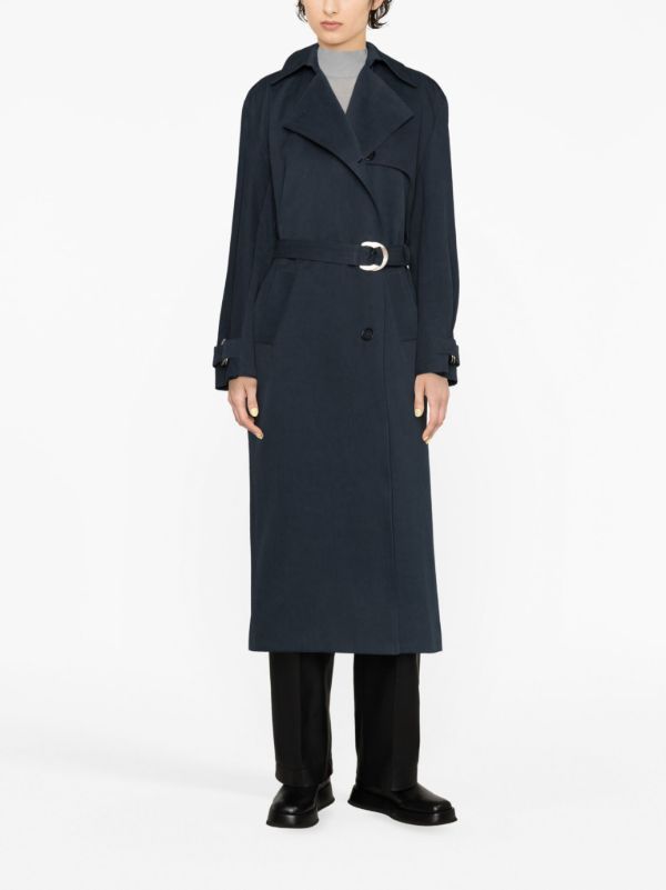 Browns Sinead O'Dwyer Blue Cotton Drill Trench Coat | Browns Trench Coats & Raincoats