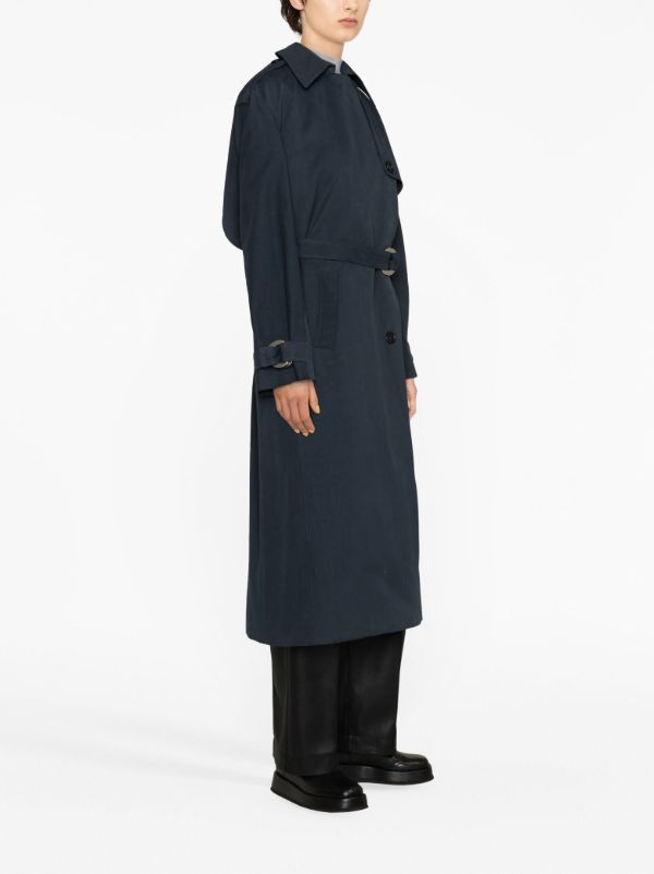 Browns Sinead O'Dwyer Blue Cotton Drill Trench Coat | Browns Trench Coats & Raincoats