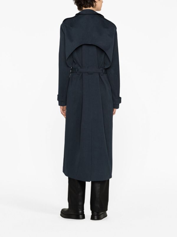 Browns Sinead O'Dwyer Blue Cotton Drill Trench Coat | Browns Trench Coats & Raincoats