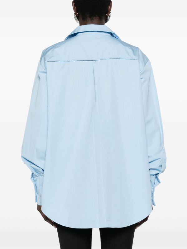 Browns Sinead O'Dwyer Blue Pyjama Logo-buckle Shirt | Browns Shirts