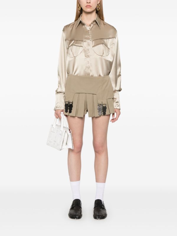 Browns Sinead O'Dwyer Pleated Mini Shorts | Browns Short & Mini Shorts