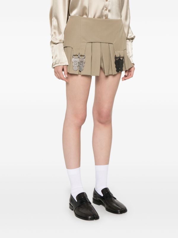 Browns Sinead O'Dwyer Pleated Mini Shorts | Browns Short & Mini Shorts
