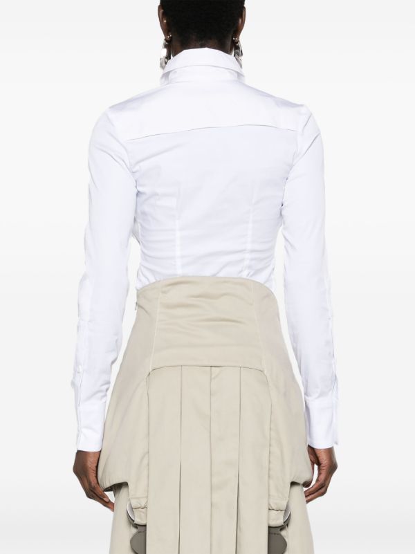 Browns Sinead O'Dwyer White Point-collar Shirt Bodysuit | Browns Shirts