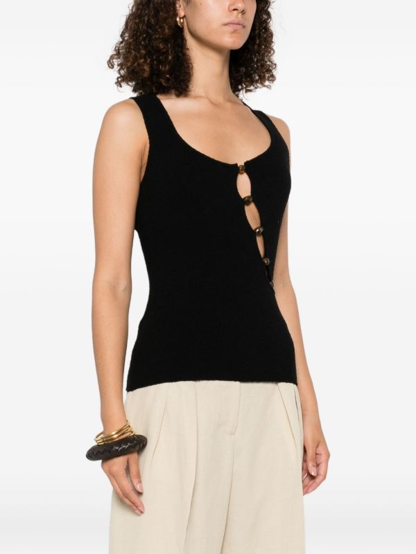 Browns SIR. Beaded Cut-out Tank Top | Browns Vests & Tank Tops