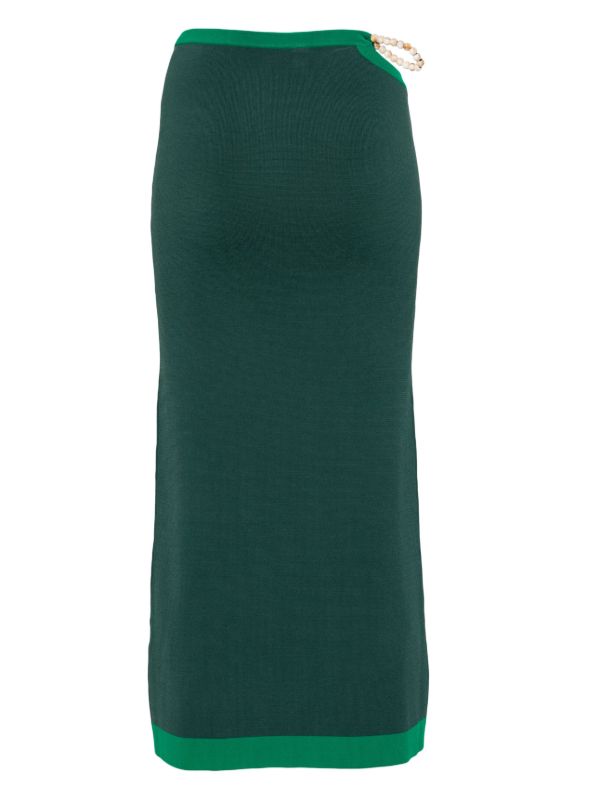 Browns SIR. Green Salvador Beaded Midi Skirt | Browns Straight Skirts