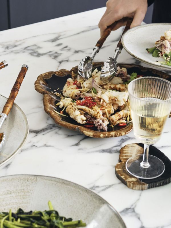 Browns Soho Home Black Balfern Large Wood Platter | Browns Kitchen Accessories