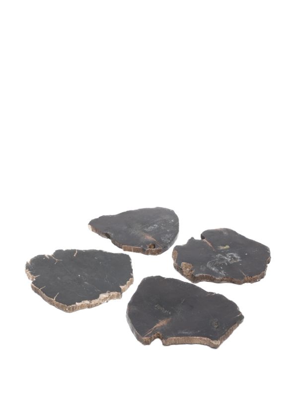 Browns Soho Home Black Balfern Wood Coaster Set | Browns Kitchen Accessories