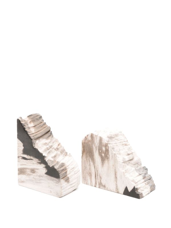 Browns Soho Home Brown Balfern Wood Bookends | Browns Decorative Objects