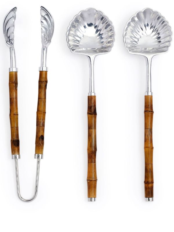 browns Soho Home brown Masen bamboo serving set | Browns Cutlery