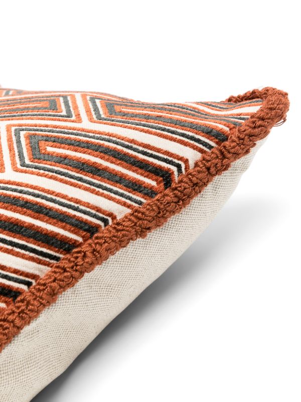 Browns Soho Home Brown Vende Geometric Jacquard Cushion | Browns Cushions