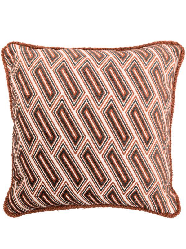 browns Soho Home Brown Vende Geometric Jacquard Cushion | Browns Cushions