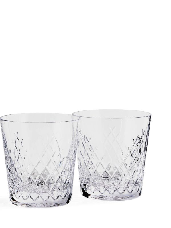 Browns Soho Home Clear Barwell Crystal Rock Glass Set | Browns Glassware