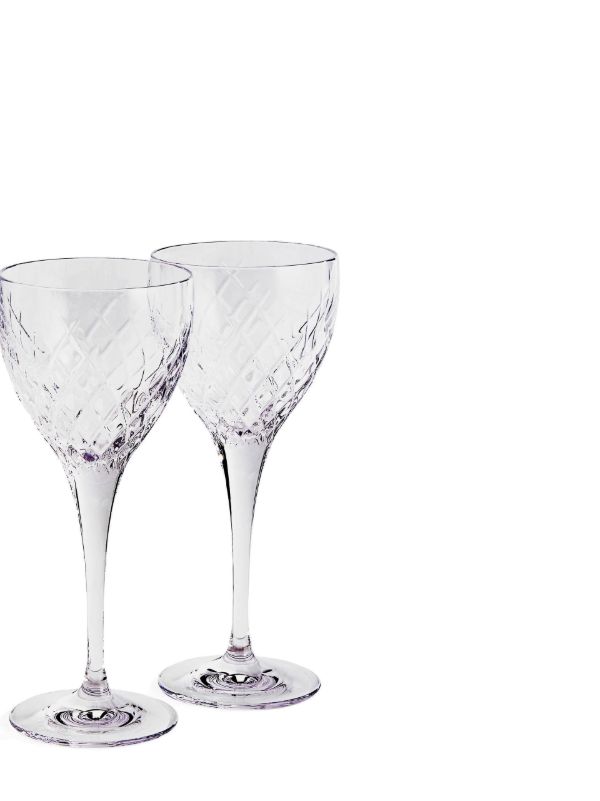 Browns Soho Home Clear Barwell Crystal White Wine Glass Set | Browns Glassware