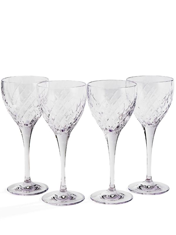 browns Soho Home clear Barwell crystal white wine glass set | Browns Glassware