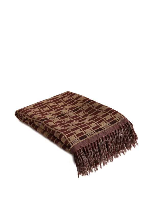 Browns Soho Home Erin Geometric-pattern Fringed Throw | Browns Blankets & Throws