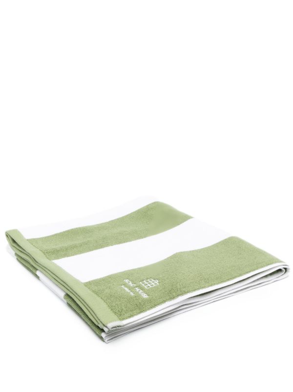 browns Soho Home green Babington House pool towel | Browns Towels