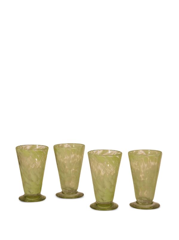 browns Soho Home Green Confetti-Effect Glasses (Set Of Four) | Browns Glassware