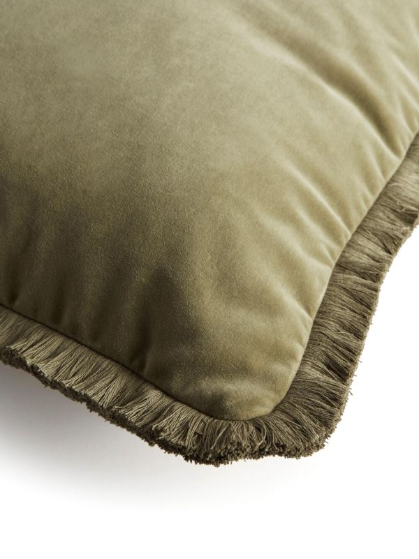 Browns Soho Home Lichen Green Margeaux Large Square Cushion | Browns Cushions