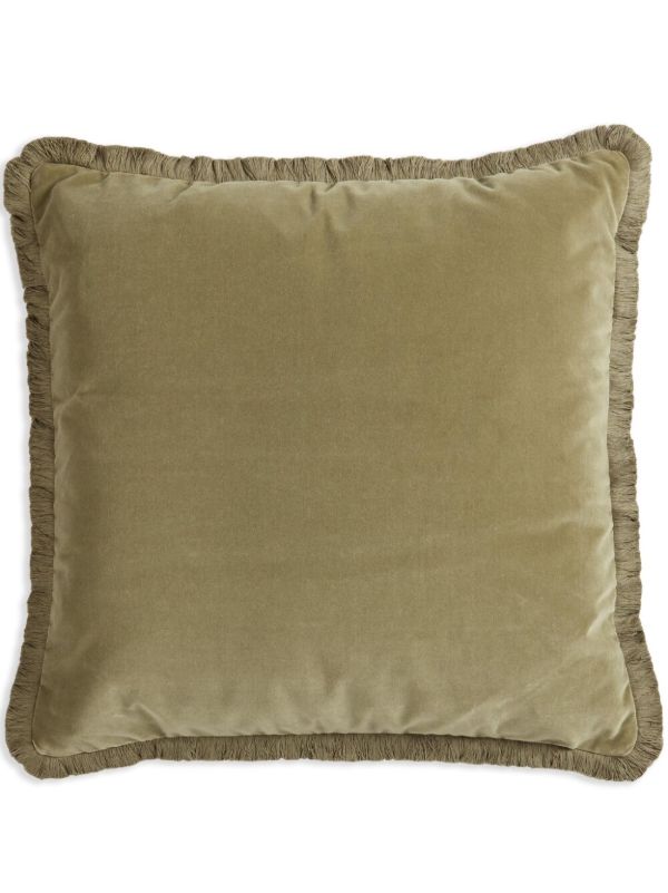 browns Soho Home Lichen Green Margeaux Large Square Cushion | Browns Cushions