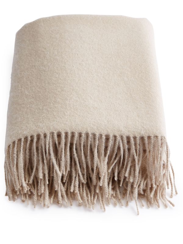 browns Soho Home Neutral Maria Alpaca Wool Throw | Browns Blankets & Throws