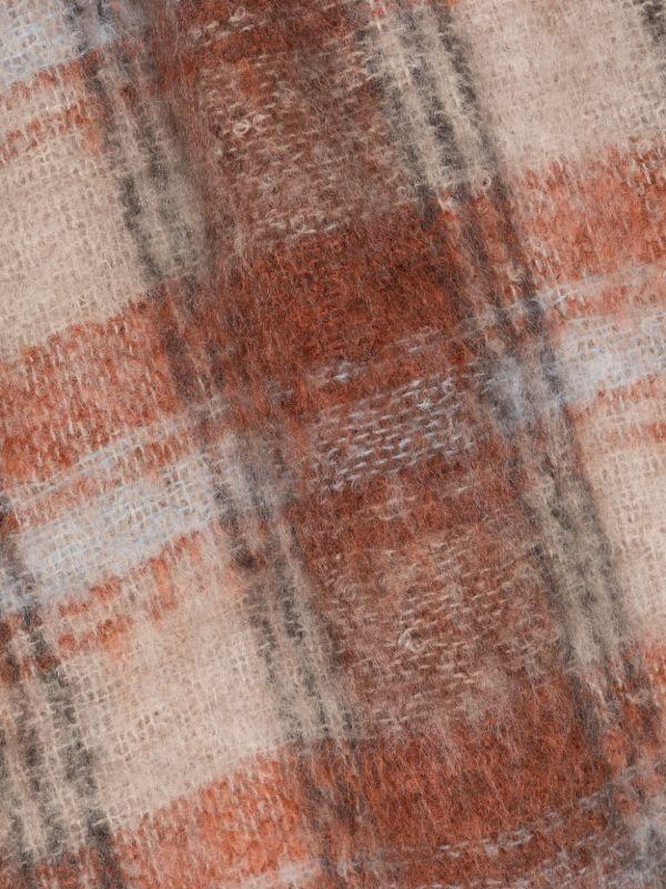 Browns Soho Home Orange Harlyn Checked Throw | Browns Blankets & Throws