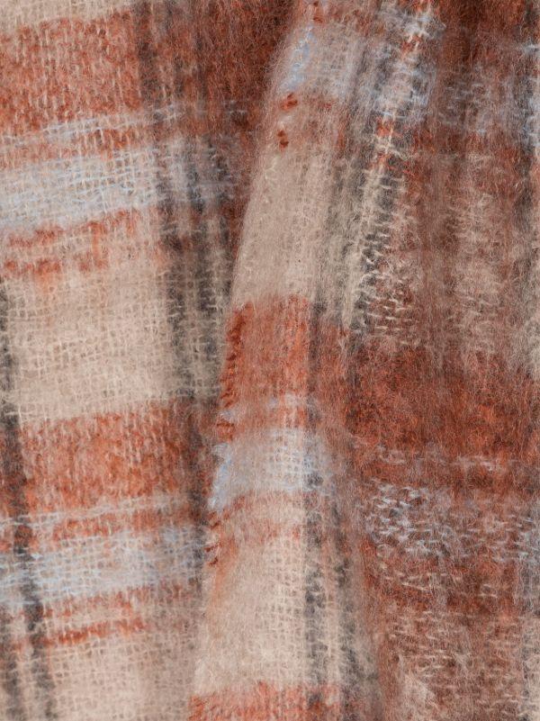 Browns Soho Home Orange Harlyn Checked Throw | Browns Blankets & Throws
