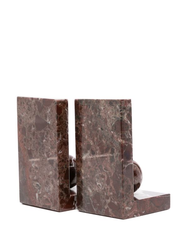 Browns Soho Home Red Prato Marble Bookends | Browns Decorative Objects