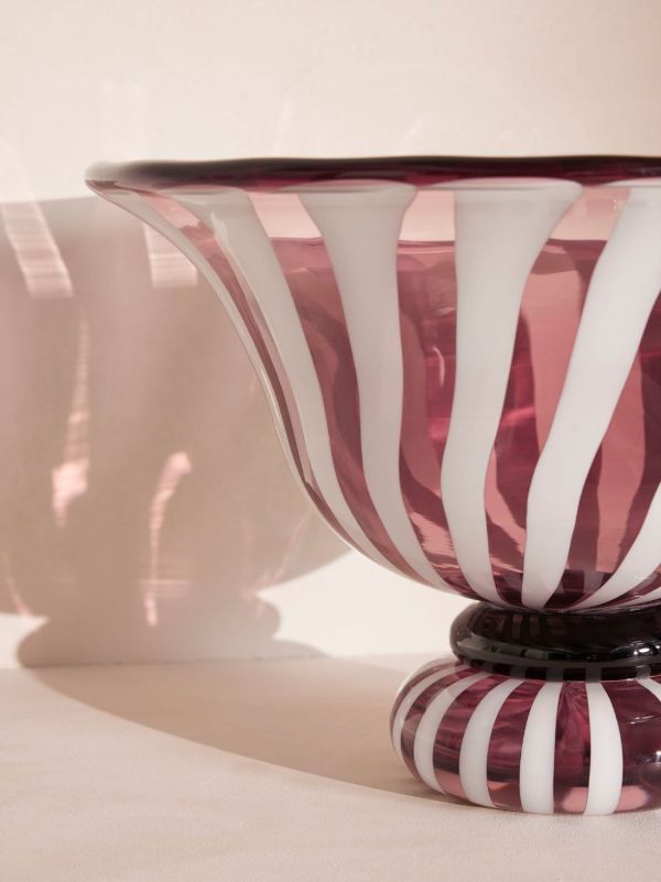 Browns Soho Home Striped Glass Vase | Browns Decorative Trays & Plates