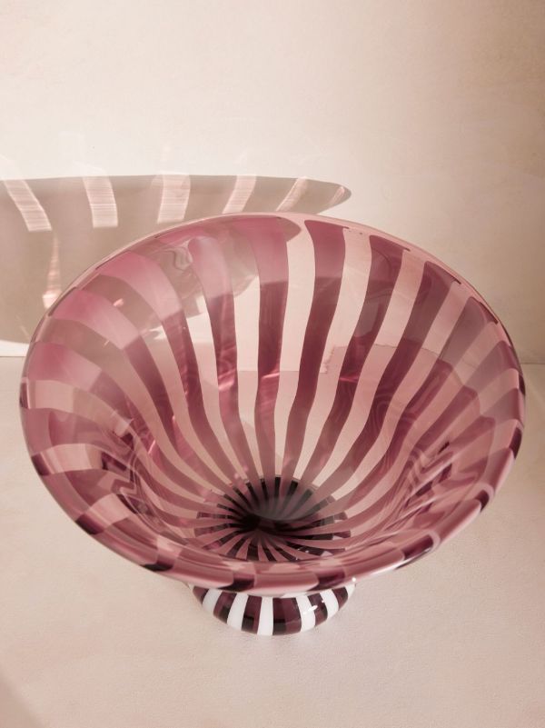 Browns Soho Home Striped Glass Vase | Browns Decorative Trays & Plates