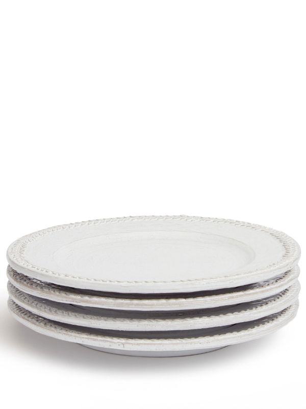 browns Soho Home white Hillcrest stoneware side plate set | Browns Plates & Bowls