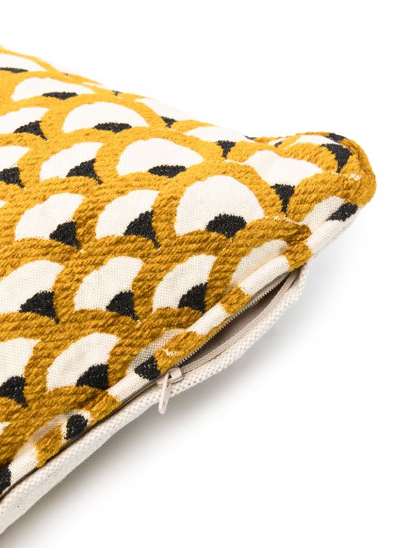 Browns Soho Home X Pierre Frey Yellow Les Ecailles Cushion | Browns Cushions