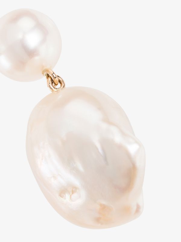 Browns Sophie Bille Brahe 14K Gold Venus Pearl Drop Earrings | Browns Earrings