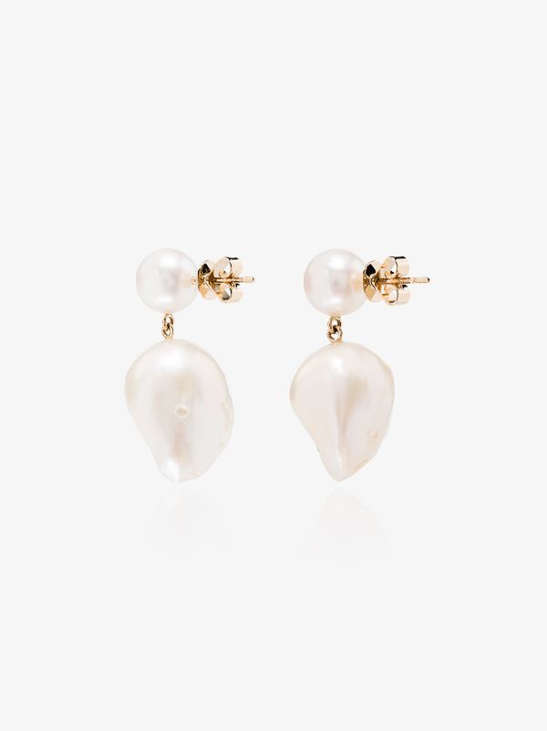 Browns Sophie Bille Brahe 14K Gold Venus Pearl Drop Earrings | Browns Earrings