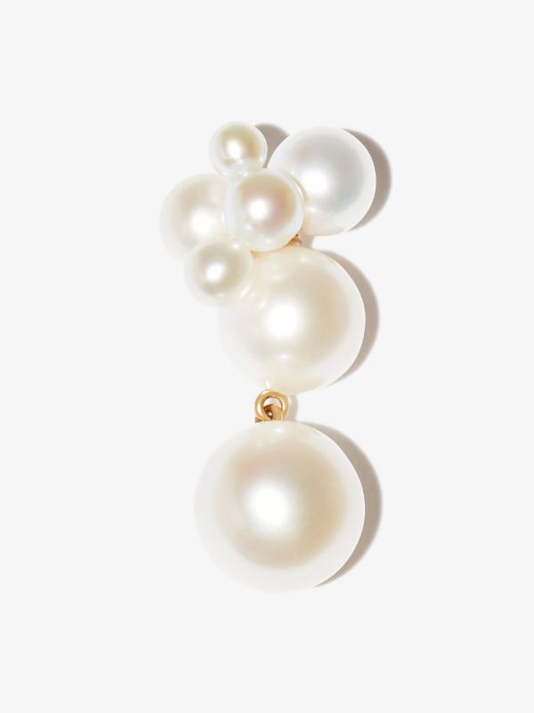 browns Sophie Bille Brahe 14K yellow gold Bisou Perle pearl earring | Browns Fine Earrings