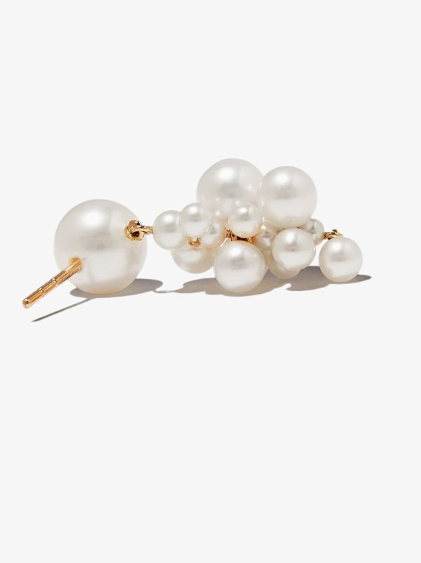 Browns Sophie Bille Brahe 14K Yellow Gold Botticelli Pearl Drop Earrings | Browns Fine Earrings