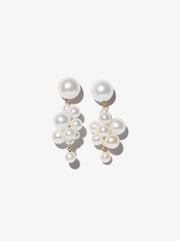 browns Sophie Bille Brahe 14K yellow gold Botticelli pearl drop earrings | Browns Fine Earrings