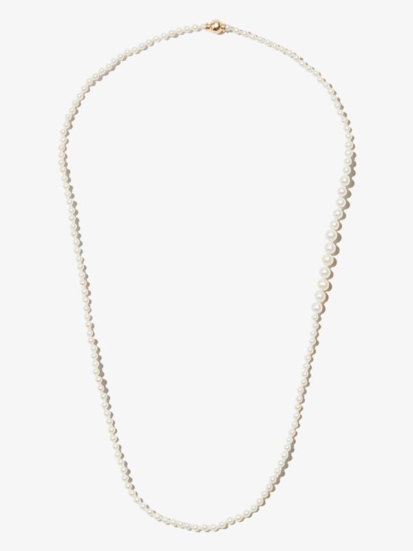 browns Sophie Bille Brahe 14K yellow gold Mini Peggy pearl necklace | Browns Fine Necklaces